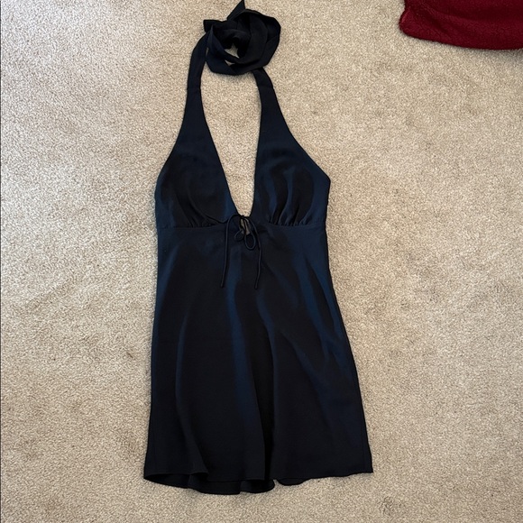 Abercrombie & Fitch Dresses & Skirts - Black Halter Mini Dress with vneck bow